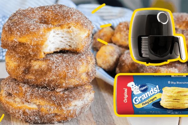 Air Fryer Doughnuts Made With Canned Biscuits