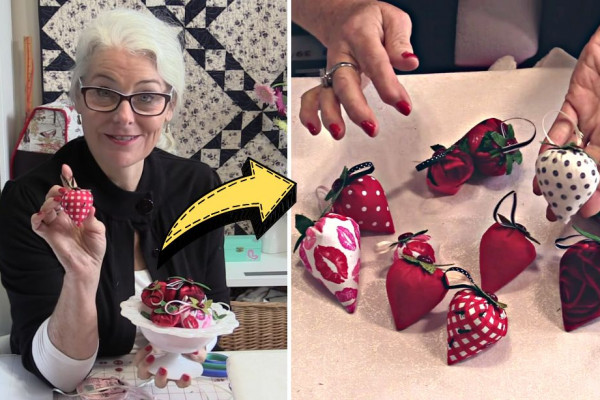 Beginner-Friendly Fabric Strawberries Sewing Tutorial