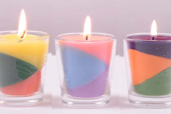 DIY Homemade Candles Using Broken Crayons