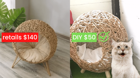 DIY Wicker Cat Bed | DIY Joy Projects and Crafts Ideas