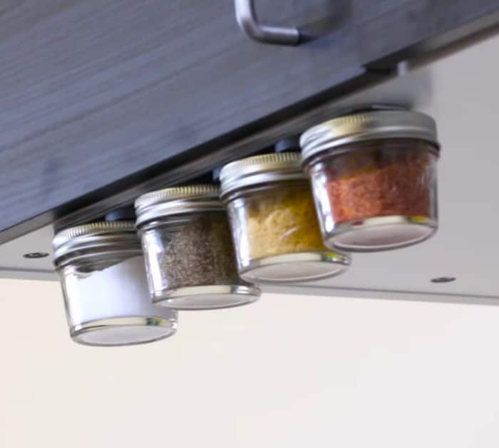 DIY magnetic spice organizer
