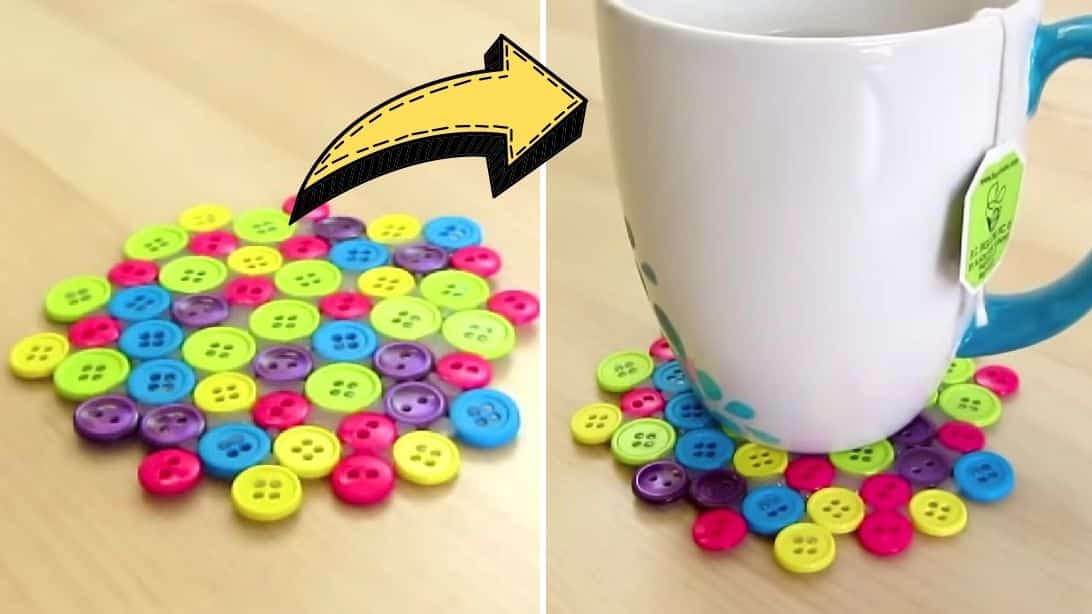 Easy DIY Button Coaster Tutorial | DIY Joy Projects and Crafts Ideas