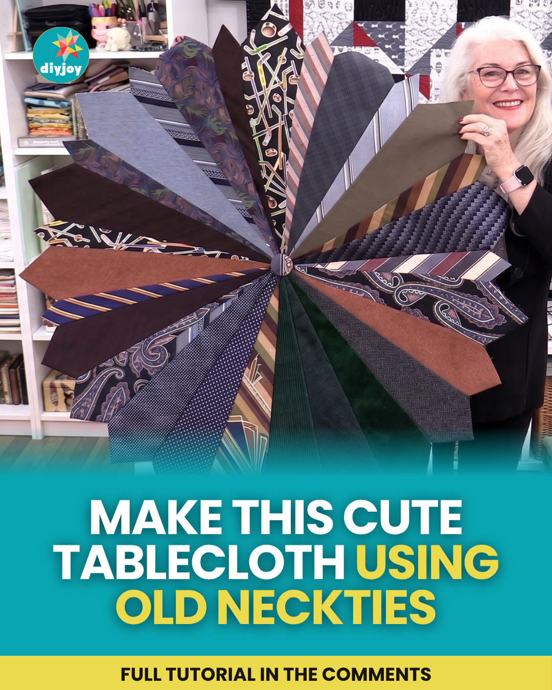 Tablecloth Diy Easy Upcycled Necktie Tablecloth Sewing Tutorial - DIY Joy