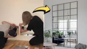 How To Make A DIY IKEA Mirror Wall Under $85