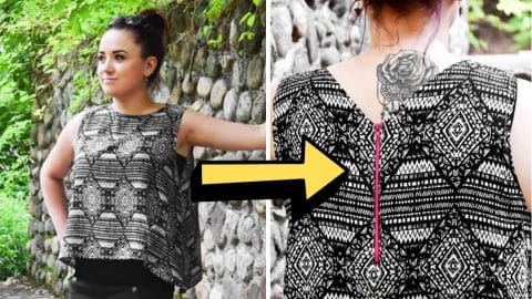 How To Sew A Sleeveless Blouse With Zipper | DIY Joy Projects and Crafts Ideas