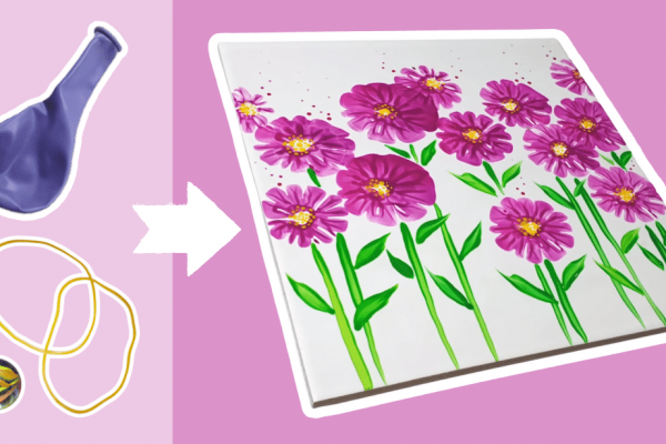 How to Paint Flowers With a Balloon