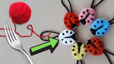 Make a Ladybug Keyring Using a Fork | DIY Joy Projects and Crafts Ideas