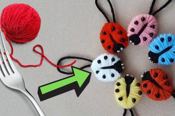 Make a Ladybug Keyring Using a Fork