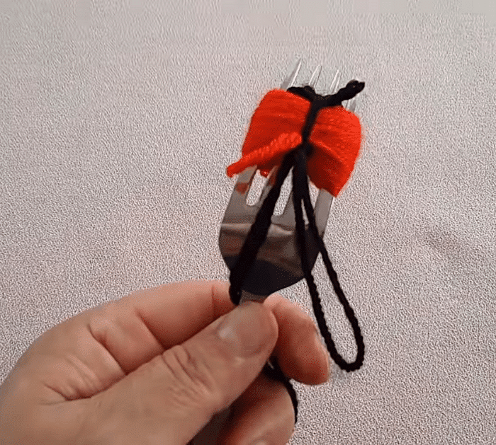 Make a Ladybug Keyring Using a Fork Steps