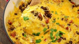 One-Skillet Cheesy Mexican Rice Recipe