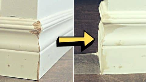 Super Easy Baseboard Repair Tutorial | DIY Joy Projects and Crafts Ideas