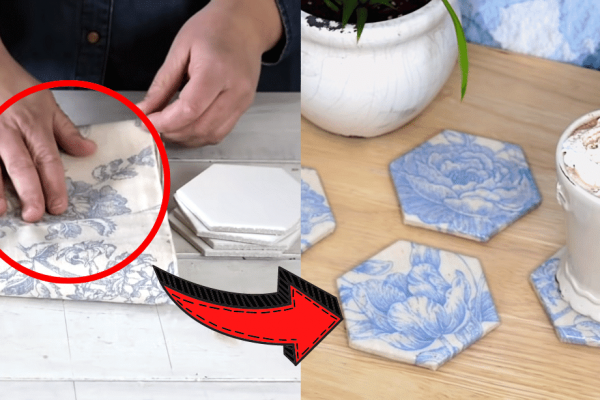 Turn Fabric Scraps and an Old Tile Into a Beautiful Coaster