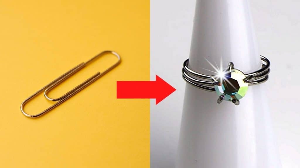 Turn Paperclips Into Gem Stone Ring