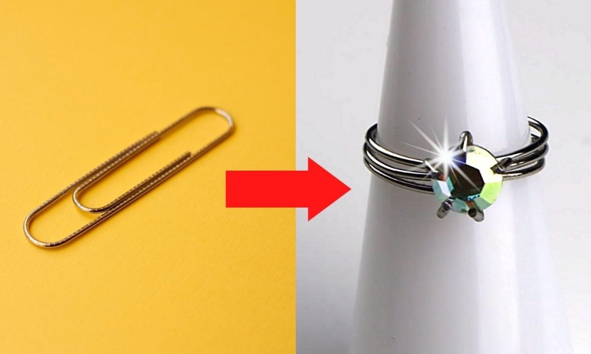 Turn Paperclips Into Gem Stone Rings