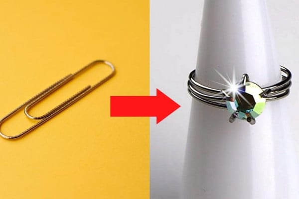 Turn Paperclips Into Gem Stone Ring
