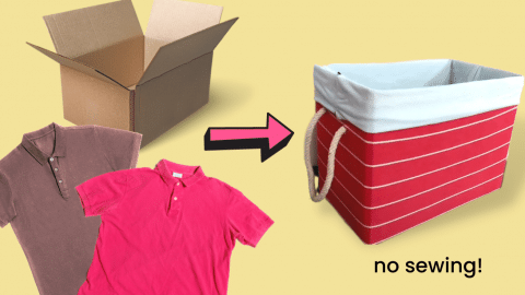 Turn a Cardboard Box Into a Beautiful Storage Basket | DIY Joy Projects and Crafts Ideas