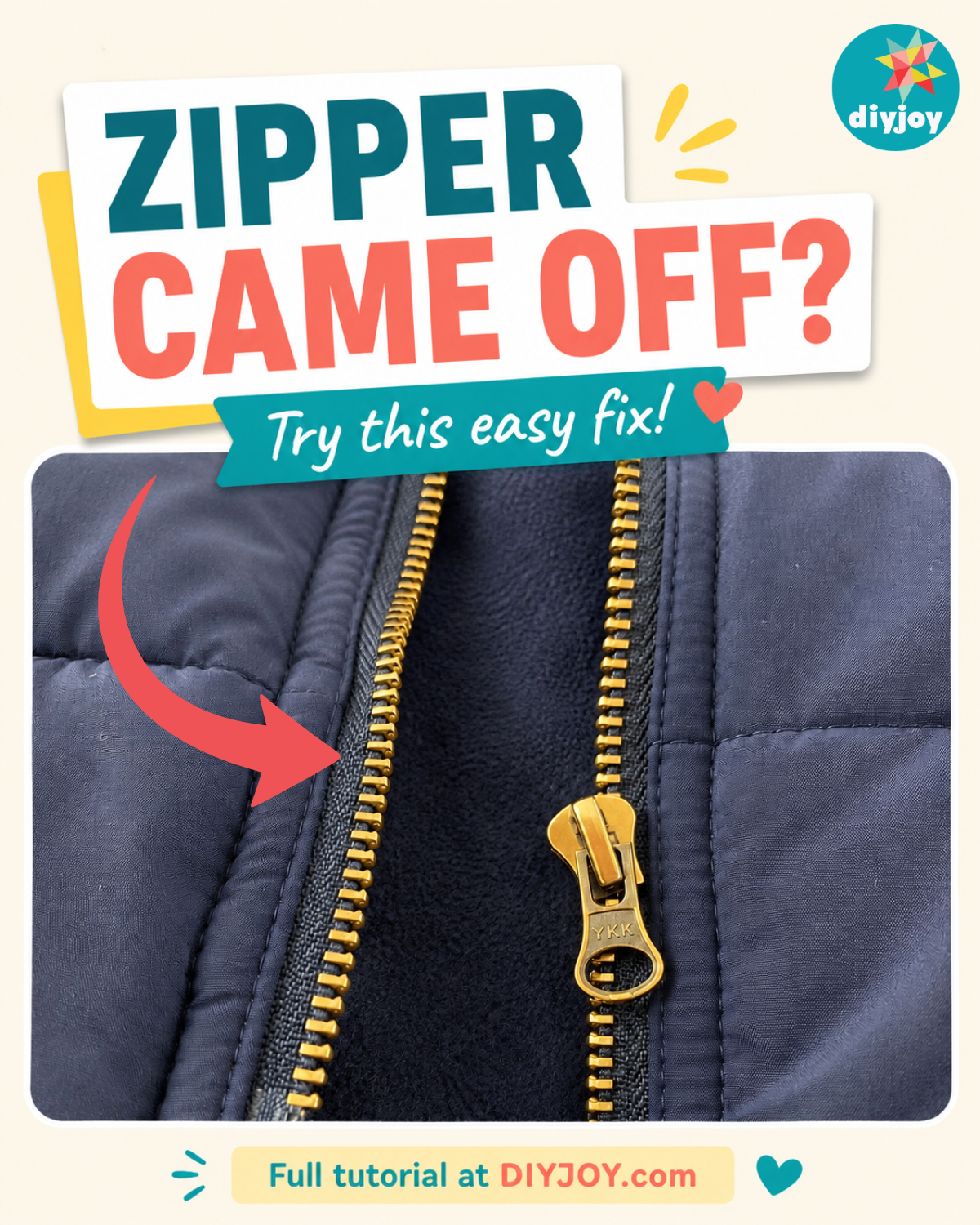 Easy Zipper Repair Hack