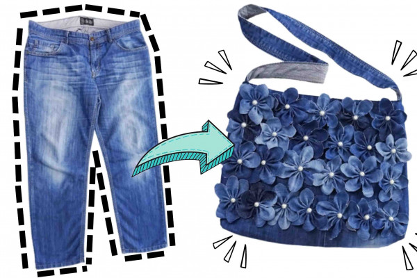 DIY bag from old pair of jeans