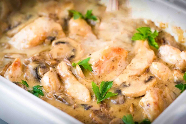 Super easy to prepare chicken and mushroom (aka chicken gloria) recipe