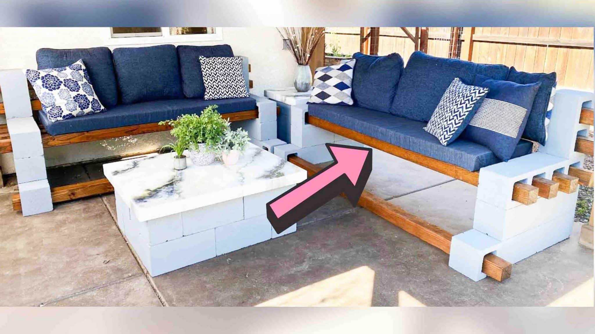 DIY Easy Cinder Block Bench Tutorial | DIY Joy Projects and Crafts Ideas