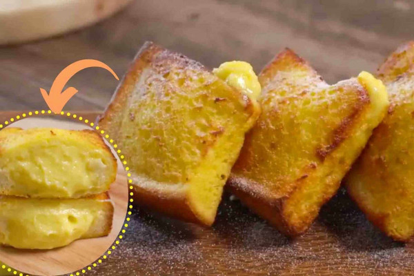 Custard cream-filled french toast recipe
