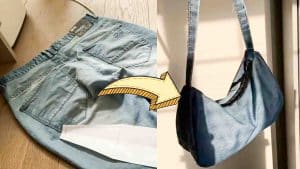 DIY Baguette Bag Made From Old Jeans