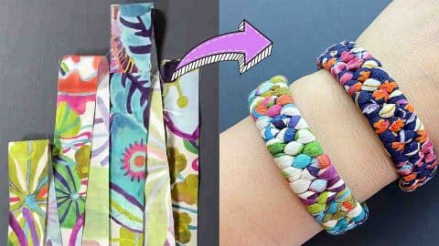 DIY Braided Bracelet From Fabric Scrap Tutorial | DIY Joy Projects and Crafts Ideas