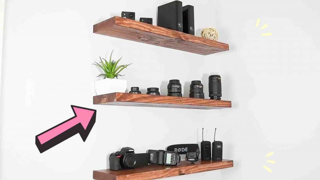 No bracket floating shelves tutorial