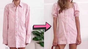 DIY Puff Sleeve Dress From An Old Shirt