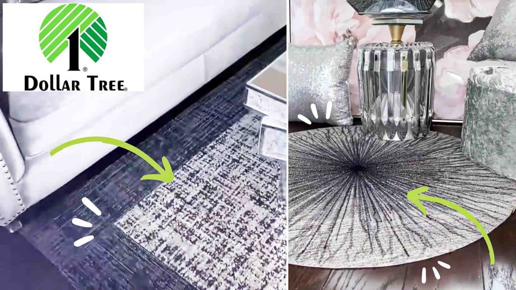 Easy and cheap DIY rugs with dollar tree items