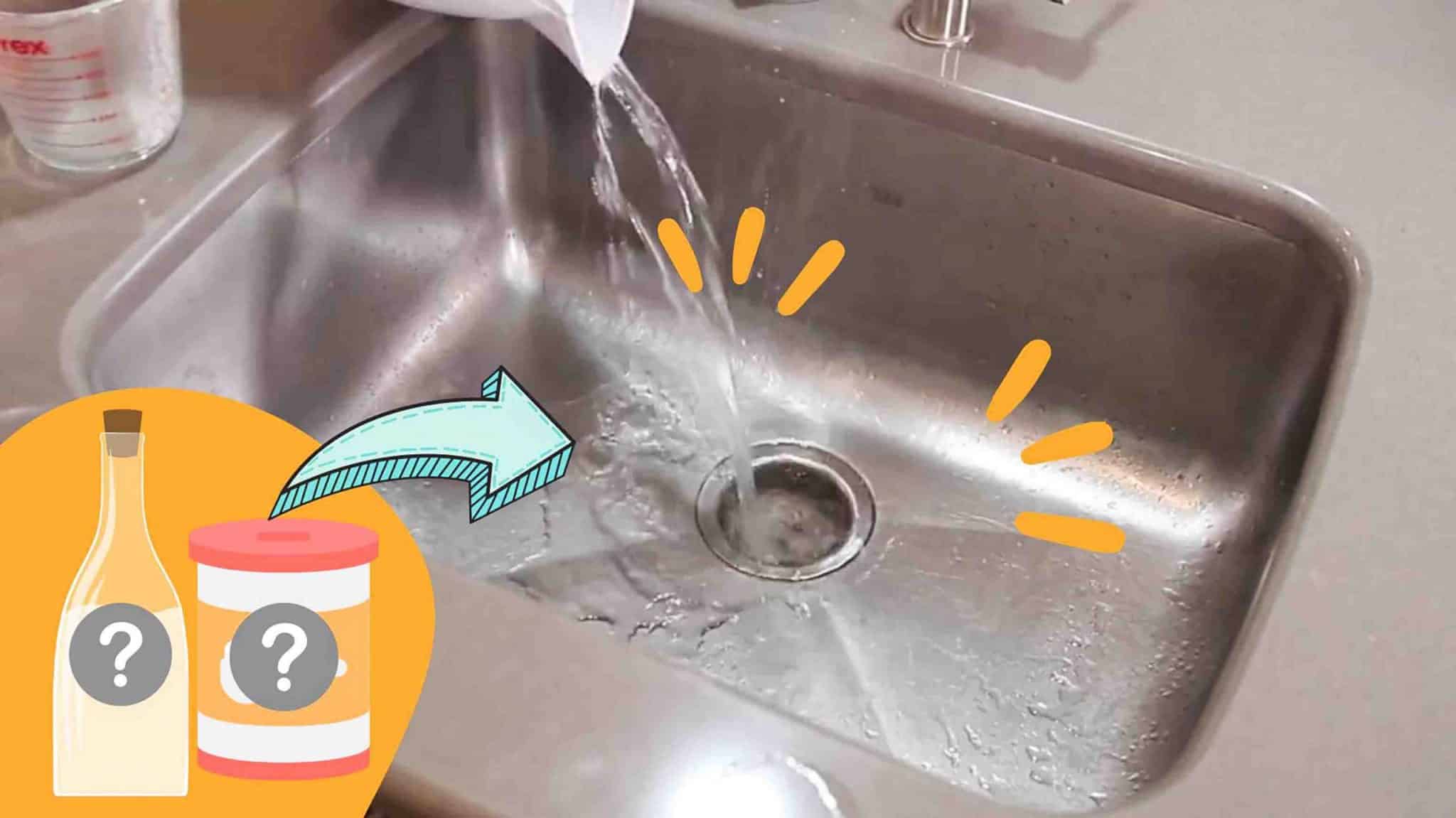 unclog kitchen sink easy way