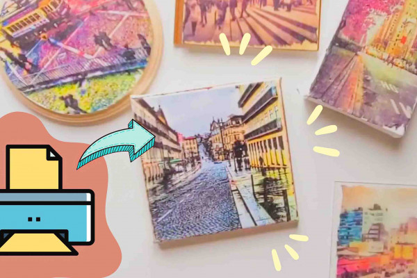 Photo print transfer method to any surface