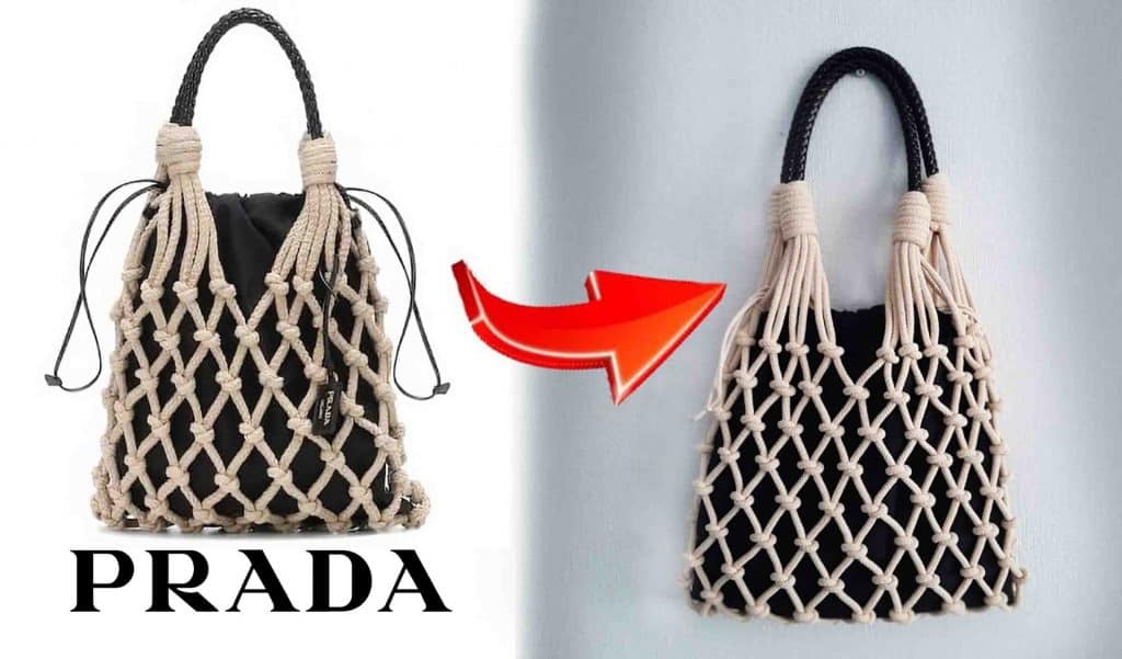 Easy Prada macrame tote bag tutorial