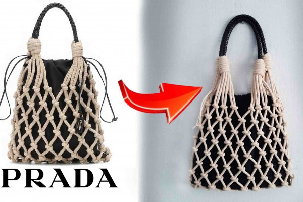 Easy Prada macrame tote bag tutorial