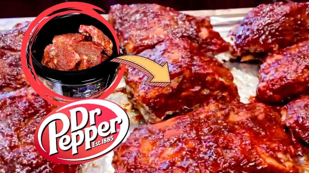Super easy crock pot Dr. Pepper ribs recipe