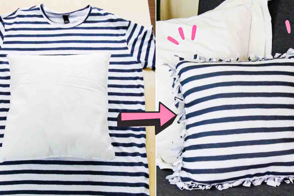 Recycling old shirts in three different ways