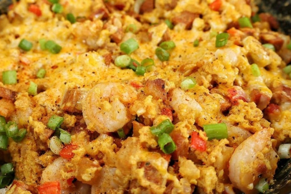 Cheesy Creole Breakfast Skillet