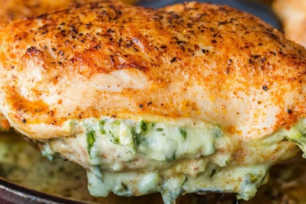 Cheesy Spinach Stuffed Chicken Breasts