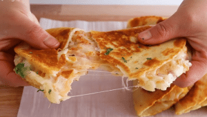 Crispy Potato Cheese Quesadilla