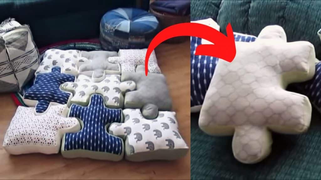 DIY Puzzle Piece Pillow Sewing Tutorial