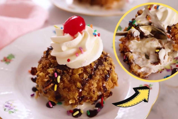 Easy Crispy Fried Ice Cream Recipe
