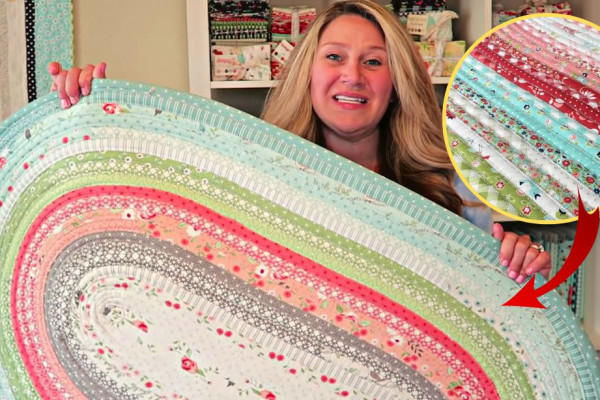 Easy Jelly Roll Rug Sewing Tutorial