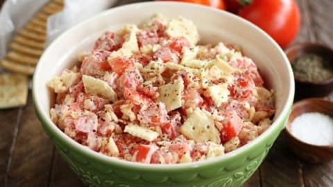 Easy-To-Make Fresh Tomato Cracker Salad | DIY Joy Projects and Crafts Ideas