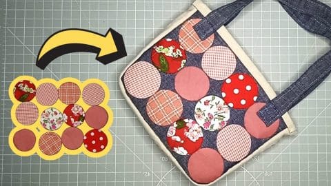 Hand Quilt Patchwork Tote Bag From Fabric Scraps | DIY Joy Projects and Crafts Ideas