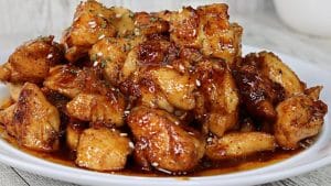 Honey, Butter, & Garlic Glazed Chicken Bites Recipe