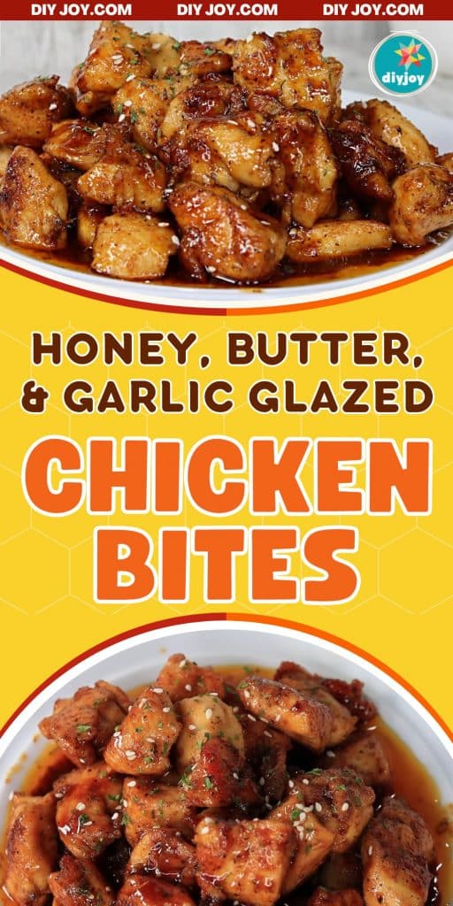 Honey, Butter, & Garlic Glazed Chicken Bites Recipe