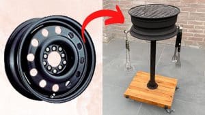 Turn An Old Tire Rim Into A BBQ Grill