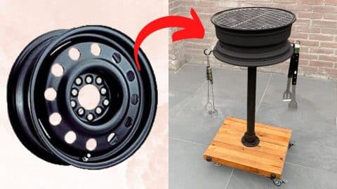 Turn An Old Tire Rim Into A BBQ Grill | DIY Joy Projects and Crafts Ideas