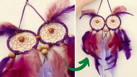 How To Make A Whimsical DIY Owl Dreamcatcher | DIY Joy Projects and Crafts Ideas