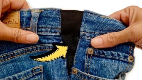 How To Make Your Jeans Bigger Using Elastic | DIY Joy Projects and Crafts Ideas